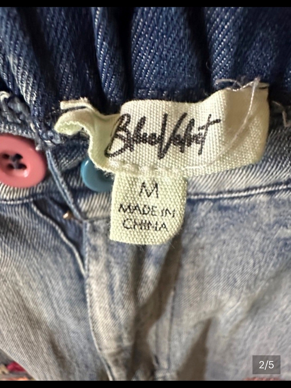 Blue Velvet Boho Embroidered Patchwork  Jeans - Picture 11 of 11